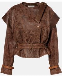 Isabel Marant - Erine Belted Leather Jacket - Lyst