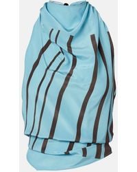 SIR. - Rioja Draped Striped Silk Crepe Top - Lyst