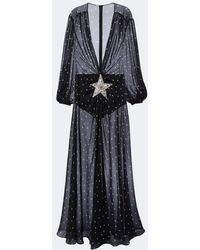 Dolce & Gabbana - Embellished Sheer Silk Chiffon Maxi Dress - Lyst
