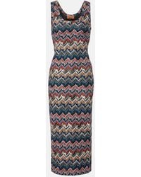 Missoni - Zigzag Lame Midi Dress - Lyst