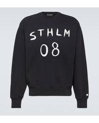 Acne Studios - Embroidered Cotton Jersey Sweatshirt - Lyst