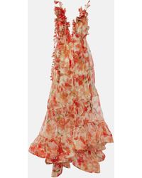 Zimmermann - Tranquillity Floral Silk Organza Gown - Lyst