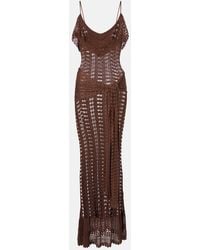 AYA MUSE - Ruffled Pointelle Maxi Dress - Lyst