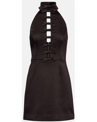 Rebecca Vallance - Bow-Detail Cutout Halterneck Minidress - Lyst