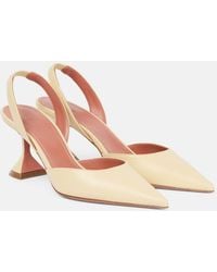 AMINA MUADDI - Holli 70 Leather Slingback Pumps - Lyst