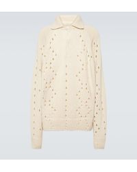 Givenchy - Openwork Sweater With Collar, - Lyst