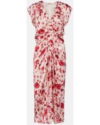 Isabel Marant - Lindsay Floral Ruched Jacquard Midi Dress - Lyst