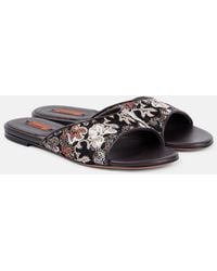 Missoni - Lame Leather Mules - Lyst