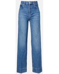 FRAME - The Streamline Mid-Rise Wide-Leg Jeans - Lyst