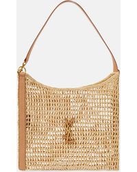Saint Laurent - Oxalis Crochet Raffia Shoulder Bag - Lyst