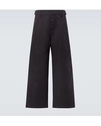 Lemaire - High-Rise Cotton Twill Wide-Leg Pants - Lyst