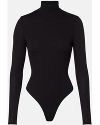 Alaïa - Open-Back Jersey Bodysuit - Lyst