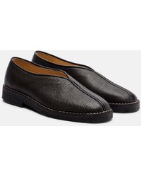 Lemaire - Piped Leather Slip-On Shoes - Lyst