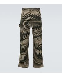 Dries Van Noten - Cotton And Linen Wide-Leg Pants - Lyst
