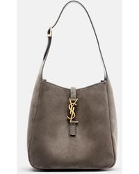 Saint Laurent - Le 5 A 7 Supple Small Suede Shoulder Bag - Lyst