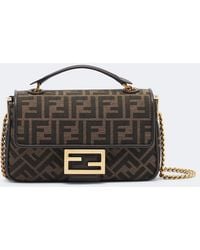 Fendi - Baguette Mini Ff Zucca Shoulder Bag - Lyst