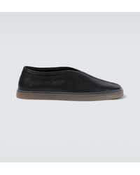 Lemaire - Linoleum Leather Slip-On Sneakers - Lyst