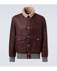 Brunello Cucinelli - Leather Jacket - Lyst