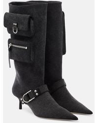 Blumarine - Jeanne Denim Knee-High Boots - Lyst
