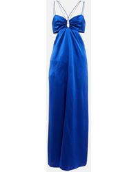 FRAME - Cutout Silk-blend Maxi Dress - Lyst