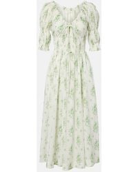 Doen - Midikleid Ischia Aus Baumwolle - Lyst