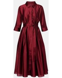 Max Mara - Max Mara Perry Satin Midi Dress - Lyst