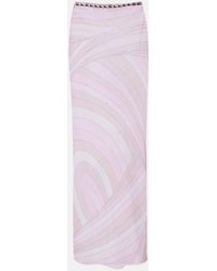PUCCI - Iride Tulle Maxi Skirt - Lyst