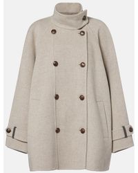 Brunello Cucinelli - Double-Breasted Wool And Cashmere Coat - Lyst