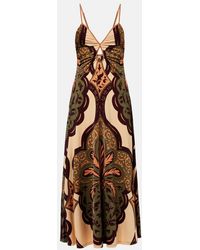 Johanna Ortiz - Printed Jersey Midi Dress - Lyst