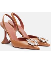 AMINA MUADDI - Begum 95 Leather Slingback Pumps - Lyst