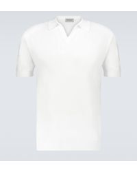 John Smedley - Noah Knitted Cotton Polo Shirt - Lyst