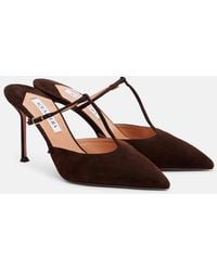 Aquazzura - Sorbonne 85 Suede Mules - Lyst