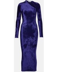 Alaïa - Velvet Midi Dress - Lyst