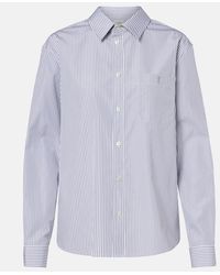 Saint Laurent - Striped Cotton Poplin Shirt - Lyst