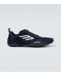 Balenciaga - 'Monday Ultra' Low Top Sneakers With Logo Detail On The Side And Corduroy Panels - Lyst