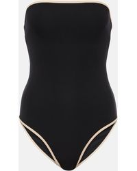 Totême - Strapless Jersey Swimsuit - Lyst