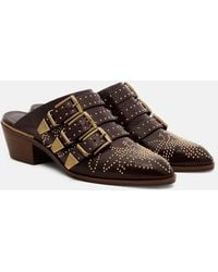 Chloé - Susan Studded Leather Mules - Lyst