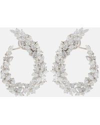 YEPREM - Pendientes Y-Couture De Oro Blanco De 18 Ct Con Diamantes - Lyst
