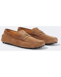 Tod's - Gommino Suede Driving Shoes - Lyst