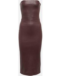 Stouls - Mona 23 Leather Midi Dress - Lyst