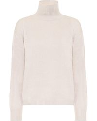 Max Mara Burgos High-neck Cashmere Sweater - Natural