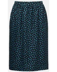 Chloé - Polka-Dot Silk Jacquard Pencil Skirt - Lyst