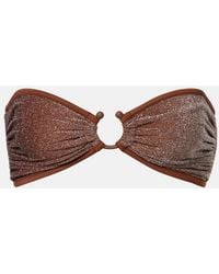 Johanna Ortiz - Lame Bikini Top - Lyst