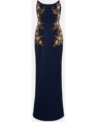 Rebecca Vallance - Orla Embellished Crepe Bustier Gown - Lyst