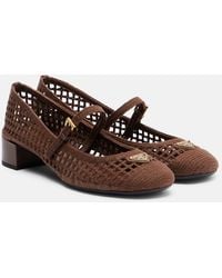 Prada - Crochet Mary Jane Pumps - Lyst