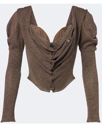 Vivienne Westwood - Bea Knitted Lame Corset Top - Lyst