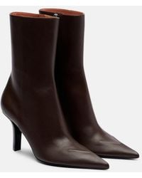 AMINA MUADDI - Christine 80 Leather Ankle Boots - Lyst