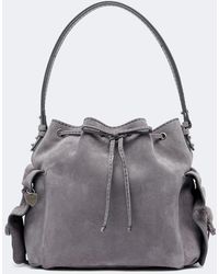 Acne Studios - Multipocket Medium Suede Bucket Bag - Lyst