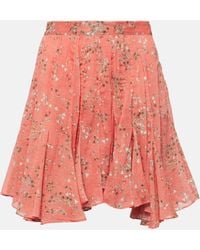 Isabel Marant - Anael Floral Cotton And Silk Miniskirt - Lyst