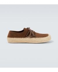 Loewe - Schnuerschuhe Rio Aus Veloursleder - Lyst